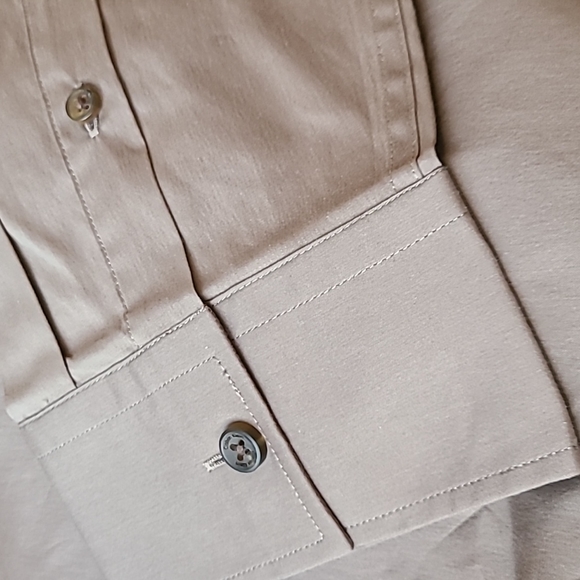 Calvin Klein brown stretch dress shirt - Picture 10 of 15